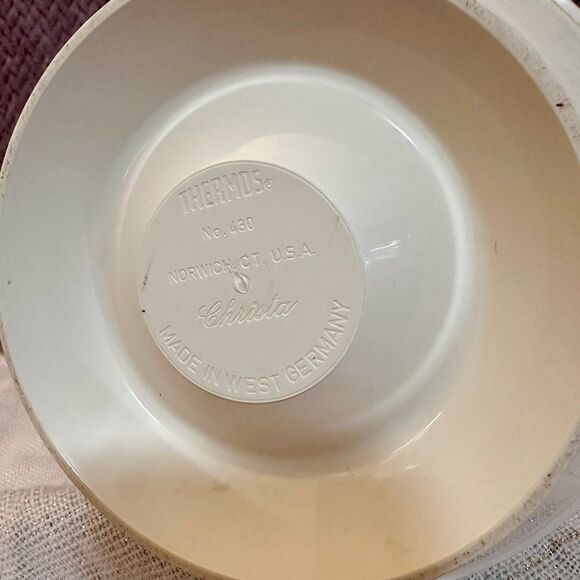 Vintage Christa Coffee Carafe Pink Glass Liner Floral Thermos 32oz West Germany - Picture 8 of 12